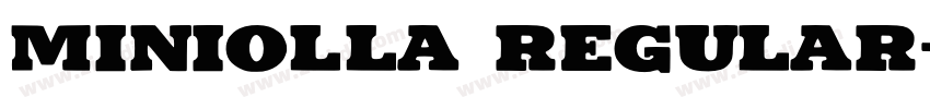 miniolla regular字体转换